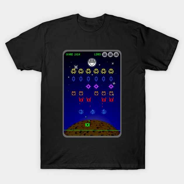 SPACE SECTOR INVADERS T-Shirt by popcultchart